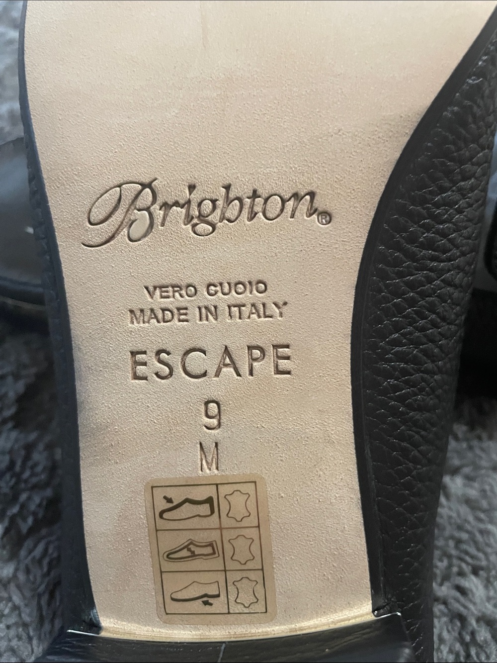 NWT’S:  Brighton Escape Black Pointed, Leather Mule with Silver-Tone Detail - Picture 3 of 5